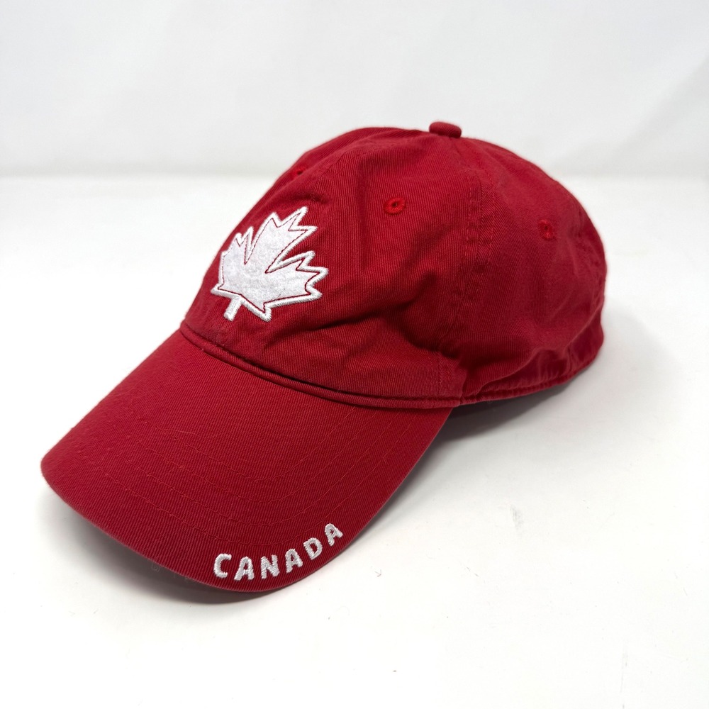Kootenay Knit Canada Maple Leaf Red Cotton Baseball Cap Adjustable Hat One Size